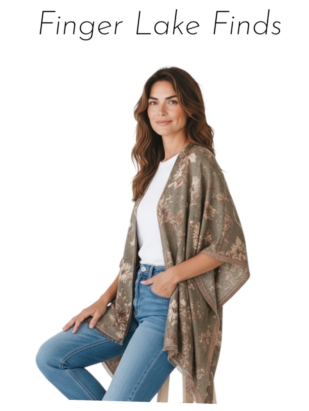 NWT Charming  Charlie Floral Kimono Poncho